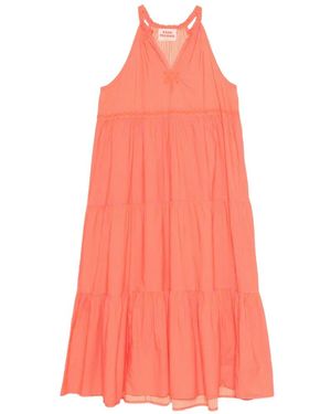 MAISON 123 Striped-Pattern Maxi Dress - Pink