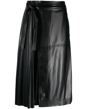Jonathan Simkhai Pleat-Detail High-Waist Skirt - Black