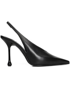 Jimmy Choo Isa 95 Leather Court Shoes - Black