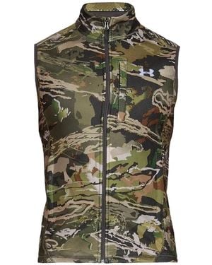 Under Armour Off Grid Zephyr Camouflage Zip-Up Gilet - Green