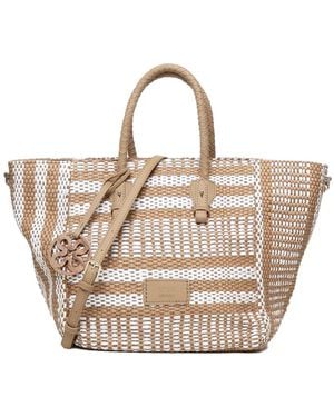 V73 Stefanie Woven Tote Bag - Natural