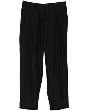 Yohji Yamamoto Hose Aus Seide - Schwarz