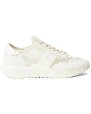 Polo Ralph Lauren Train 89 Tonal Stripes Sneakers - White