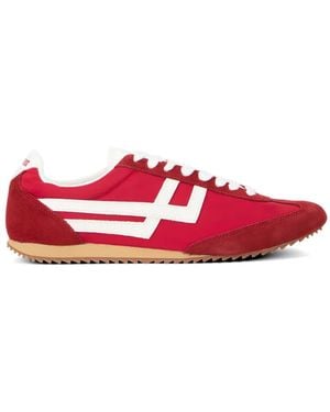 Pro Keds Racer 77 Suede-Panelled Trainers - Red