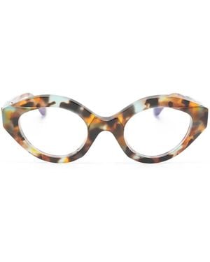 Kuboraum K44 Cat-Eye Frame Glasses - Brown