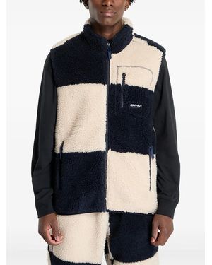 Gramicci Chequered Fleece Gilet - Black