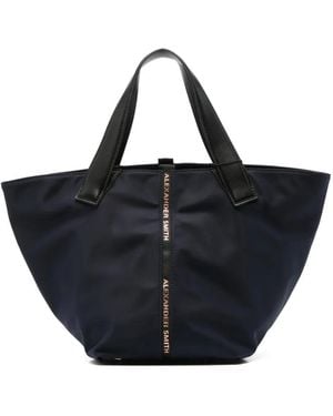 Alexander Smith Borsa Tote Lauren Media Con Logo - Blu