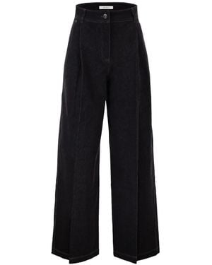 Max Mara Five-Pockets Wide-Leg Jeans - Black