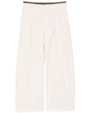 CROQUIS Bundfaltenhose Mit Nadelstreifen - Weiß