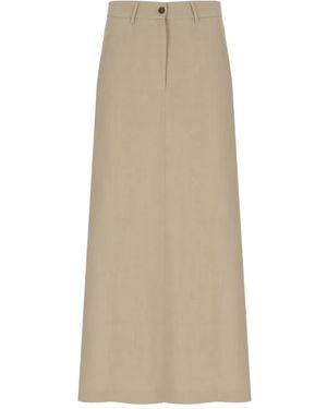 Antonelli Slit-Pocket Maxi Skirt - Natural