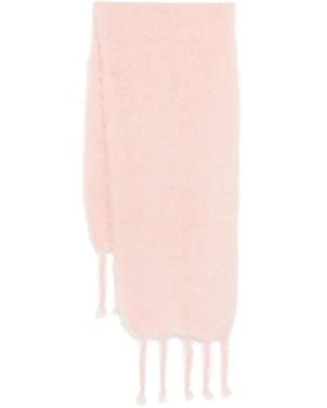 Jil Sander Logo-Patch Scarf - Pink