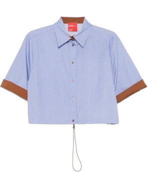 ..,merci Geometric-Print Shirt - Blue