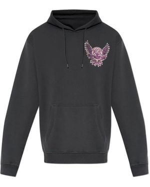 DIESEL Logo-Print Hoodie - Gray