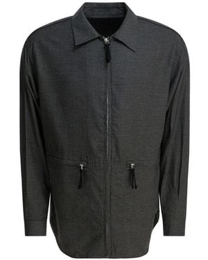Comme des Garçons Micro-Check Zip-Up Jacket - Black