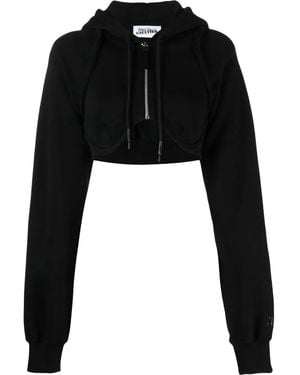 Jean Paul Gaultier クロップド パーカー - ブラック