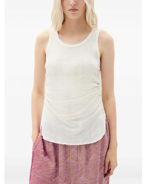 Ann Demeulemeester Mara Jacquard Tank Top - White