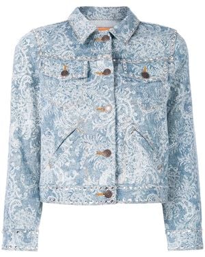 Marc Jacobs Shrunken Embellished Denim Jacket - Blue