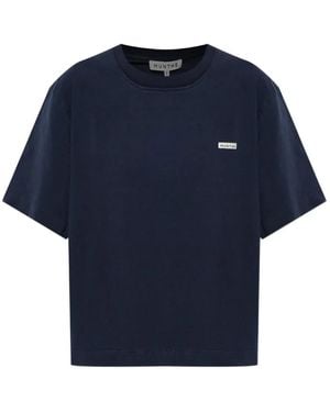 Munthe Bellamy Logo-Patch T-Shirt - Blue