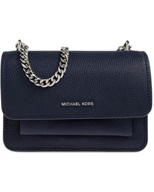 MICHAEL Michael Kors Claire Chain Leather Cross Body Bag - Blue