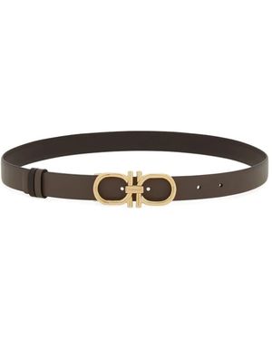 Ferragamo Gancini Reversible Belt - White