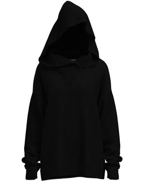MACCAPANI Knitted Hoodie - Black