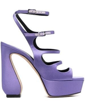 Sergio Rossi Buckle-Fastening Strappy Sandals - Blue
