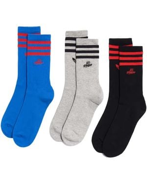 adidas X 100 Thieves Striped Crew Socks - Blue