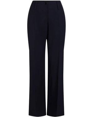 Patou Twill Straight-Leg Trousers - Blue