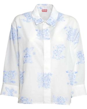 KENZO Chemise À Fleurs - Blanc
