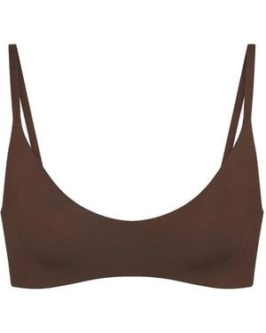 Skims X Nike Mini-Bh Met Diepe Ronde Hals - Bruin