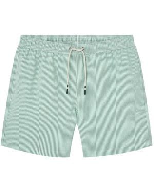 Hartford Striped Swim Shorts - Blue