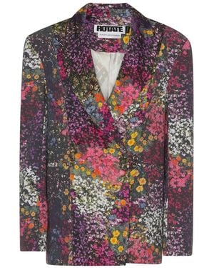 ROTATE BIRGER CHRISTENSEN Floral-Print Blazer - Purple