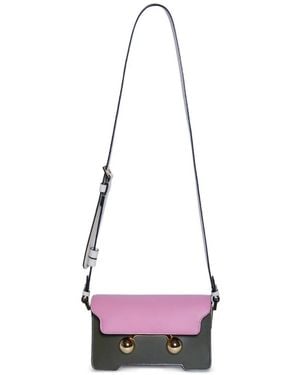 Marni Colourblock Turn-Lock Crossbody Bag - White