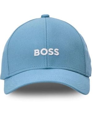 BOSS Logo-embroidered cotton cap - Blau