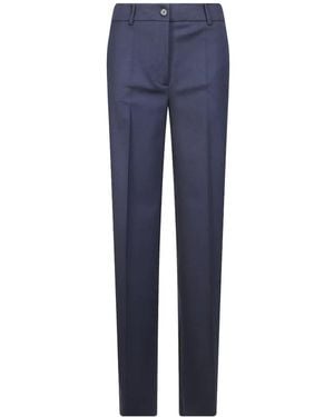 P.A.R.O.S.H. Sallia Pressed-Crease Pants - Blue