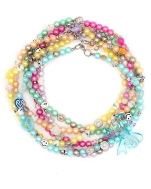 Amir Slama Collana Con Perline - Blu