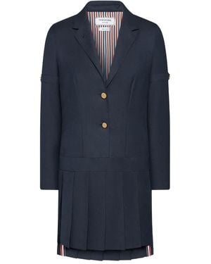 Thom Browne Super 120's Sportcoat Twill Mini Dress - Blue
