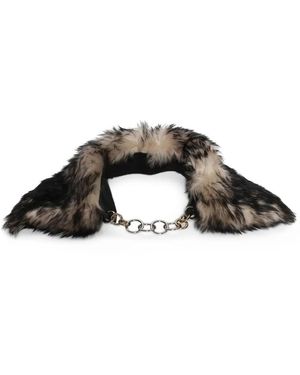 Jil Sander Cremino Shearling-Kragen - Schwarz