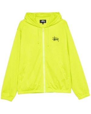 Stussy Athletic Mesh Zip-Up Hoodie - Yellow