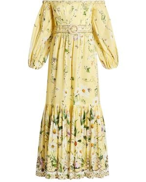 CAMILLA Abito Lungo Daisy Chains - Giallo