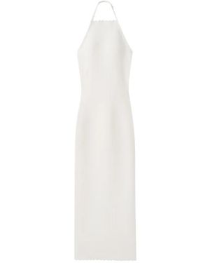 green emerald velvet dress Wedtrend Women White Graduation Dress with Appliques Little White Dress Bodycon Halter Neck Short Prom Dress, White / M main image 1
