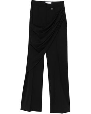 GIUSEPPE DI MORABITO Pantalon Droit À Design Drapé - Noir