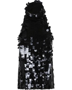 P.A.R.O.S.H. Schwarze Pailletten Halterneck Bluse
