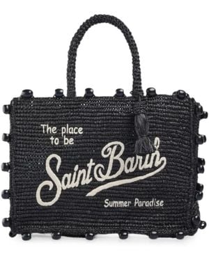 MC2 Saint Barth Borsa A Spalla Colette Con Perline - Nero