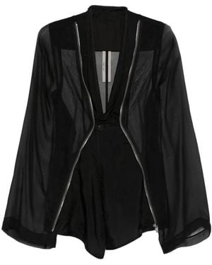 Rick Owens Zip-Detail Jacket - Black
