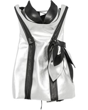MITILIANE COUTURE Lace-Up-Fastening Mini Dress - Metallic