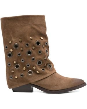 Julie Dee 45 Mm Laarzen Met Ringlets - Bruin