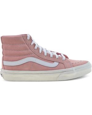 Vans Sk8 Hi Slim Suede High-Top Sneakers - Pink