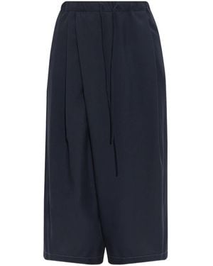 Marni Cropped-Bundfaltenhose mit Kordelzug - Blau