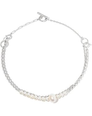 Maria Black Lounge Sterling Pearl Necklace - White